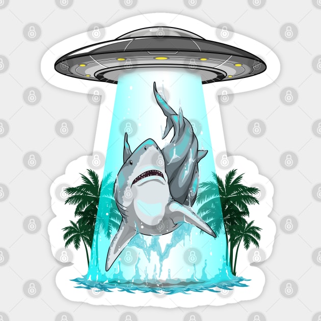 Sharknapped: The Galactic Swim Sticker by GoshWow®